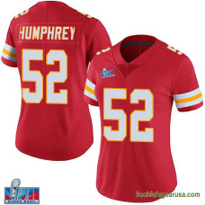 Womens Kansas City Chiefs Creed Humphrey Red Authentic Team Color Vapor Untouchable Super Bowl Lvii Patch Kcc216 Jersey C1478